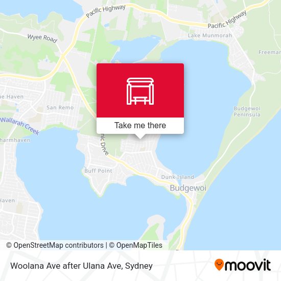 Woolana Ave after Ulana Ave map
