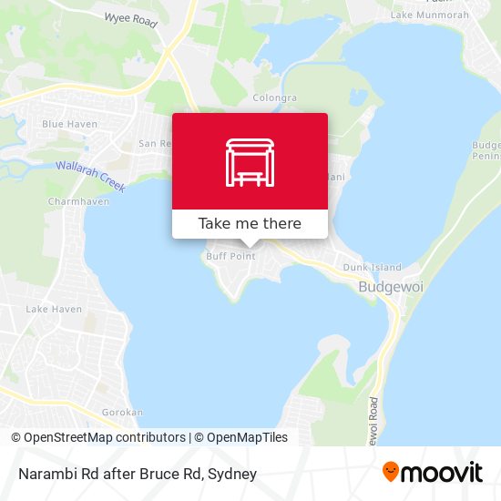 Narambi Rd after Bruce Rd map