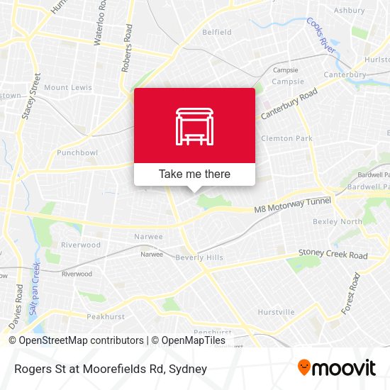 Rogers St at Moorefields Rd map