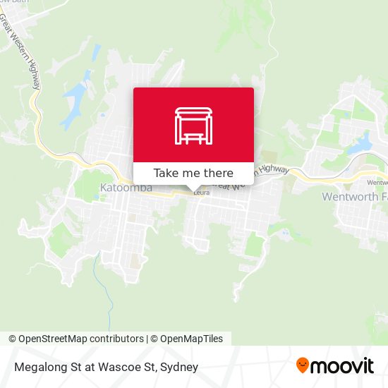 Megalong St at Wascoe St map