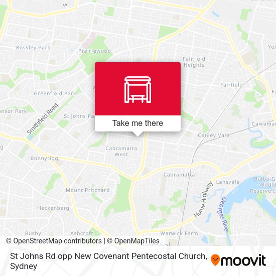 St Johns Rd opp New Covenant Pentecostal Church map