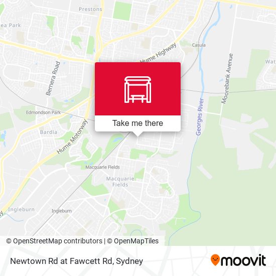 Newtown Rd at Fawcett Rd map