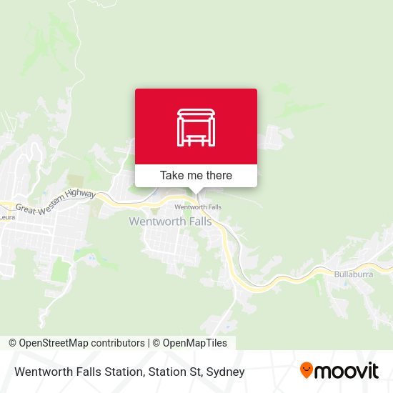 Wentworth Falls Station, Station St map