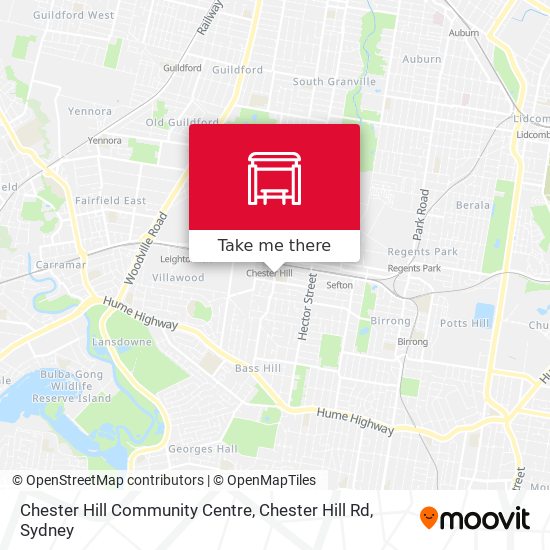 Mapa Chester Hill Community Centre, Chester Hill Rd
