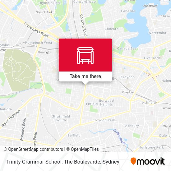 Trinity Grammar School, The Boulevarde map