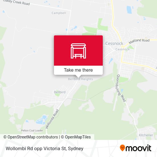 Wollombi Rd opp Victoria St map