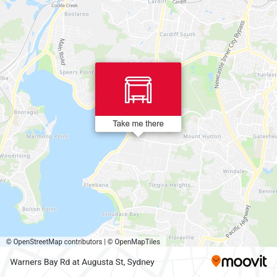 Warners Bay Rd at Augusta St map