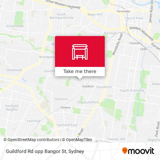 Guildford Rd opp Bangor St map