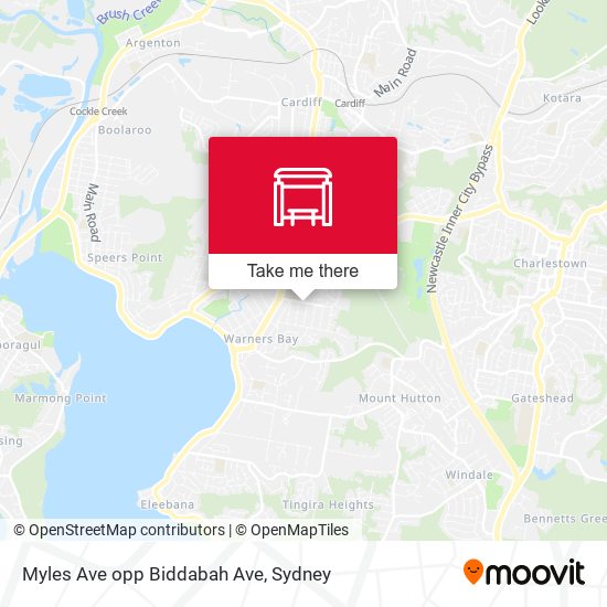 Myles Ave opp Biddabah Ave map