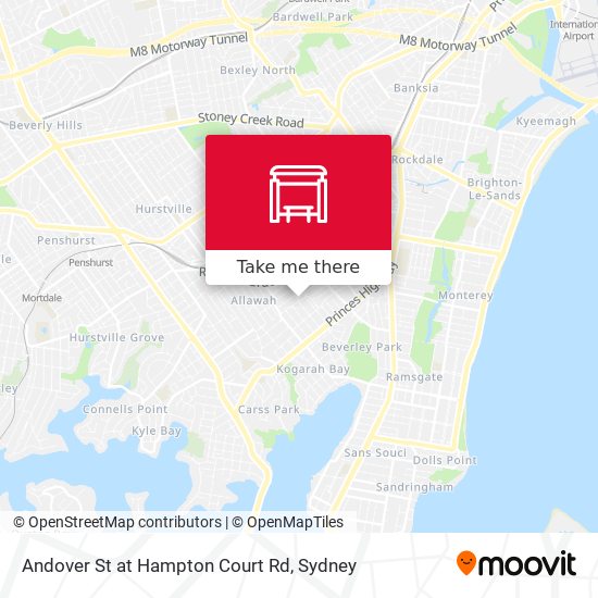 Andover St at Hampton Court Rd map