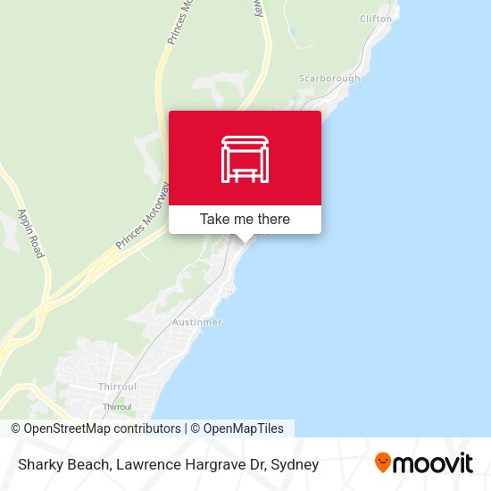 Sharky Beach, Lawrence Hargrave Dr map