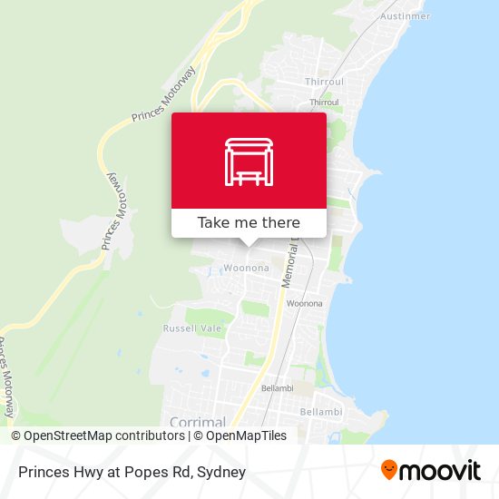 Princes Hwy at Popes Rd map