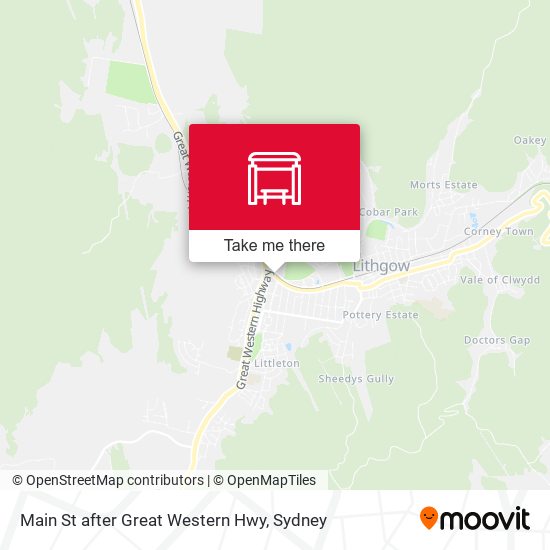 Main St after Great Western Hwy map
