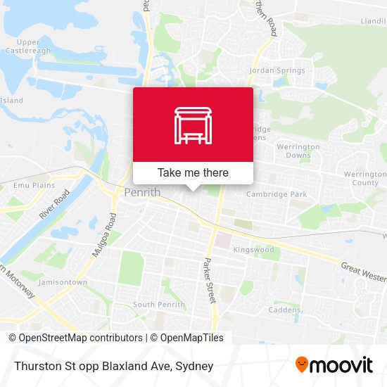 Thurston St opp Blaxland Ave map