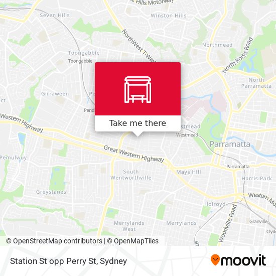 Station St opp Perry St map