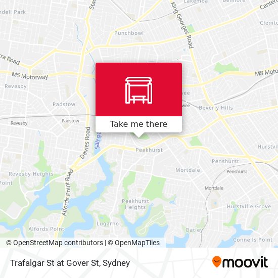 Trafalgar St at Gover St map