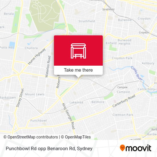 Punchbowl Rd opp Benaroon Rd map