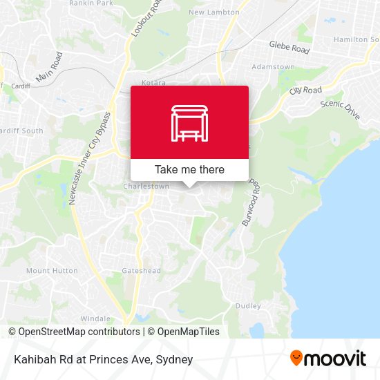 Kahibah Rd at Princes Ave map