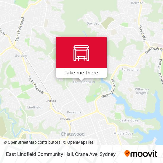 East Lindfield Community Hall, Crana Ave map