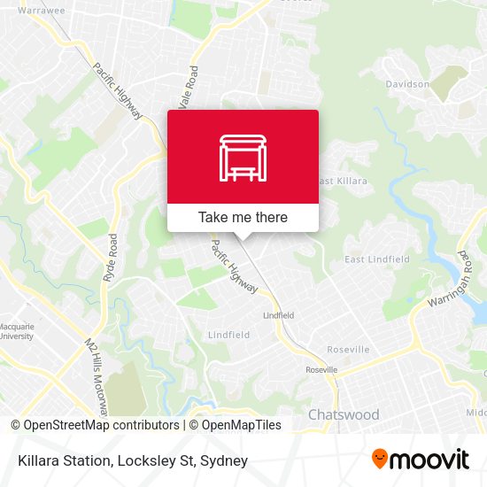 Killara Station, Locksley St map