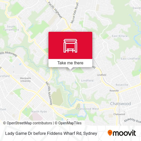 Lady Game Dr before Fiddens Wharf Rd map