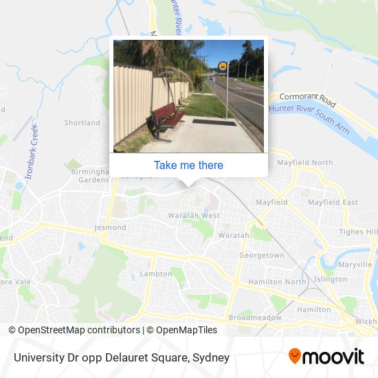 University Dr opp Delauret Square map