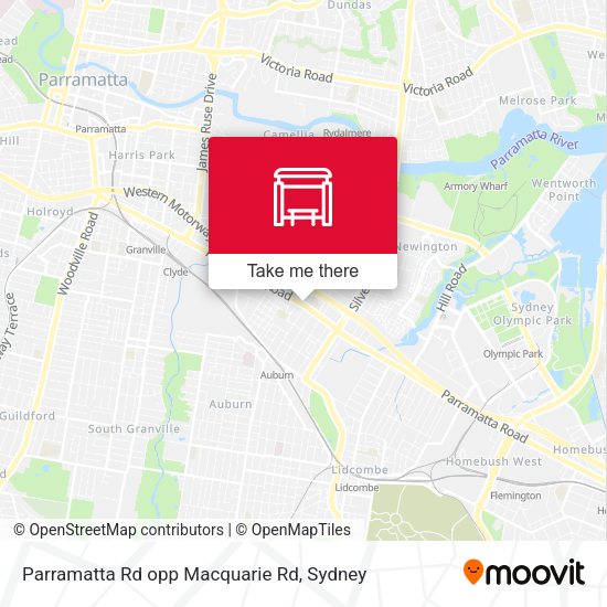 Parramatta Rd opp Macquarie Rd map