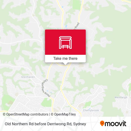 Old Northern Rd before Derriwong Rd map