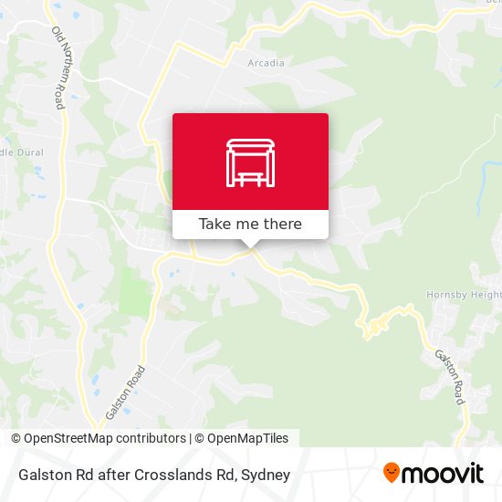 Galston Rd after Crosslands Rd map