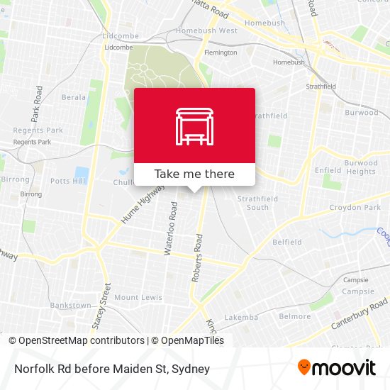 Norfolk Rd before Maiden St map