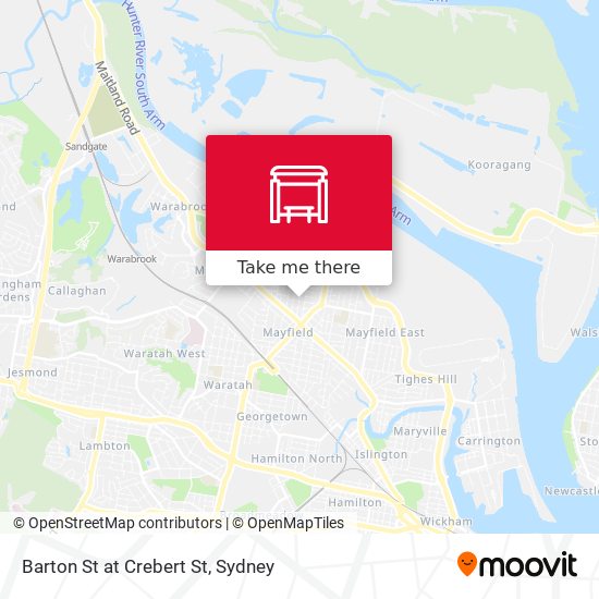 Barton St at Crebert St map