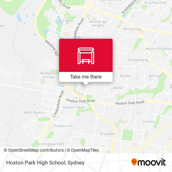 Mapa Hoxton Park High School