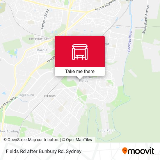 Fields Rd after Bunbury Rd map