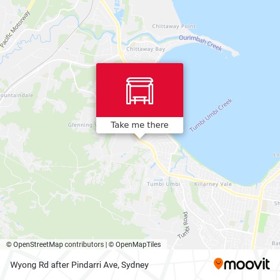 Wyong Rd after Pindarri Ave map