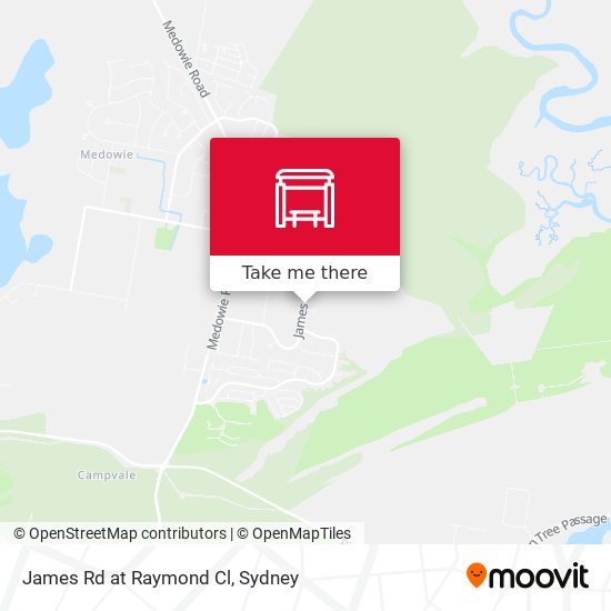 James Rd at Raymond Cl map