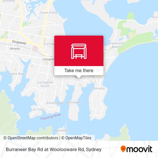 Burraneer Bay Rd at Woolooware Rd map