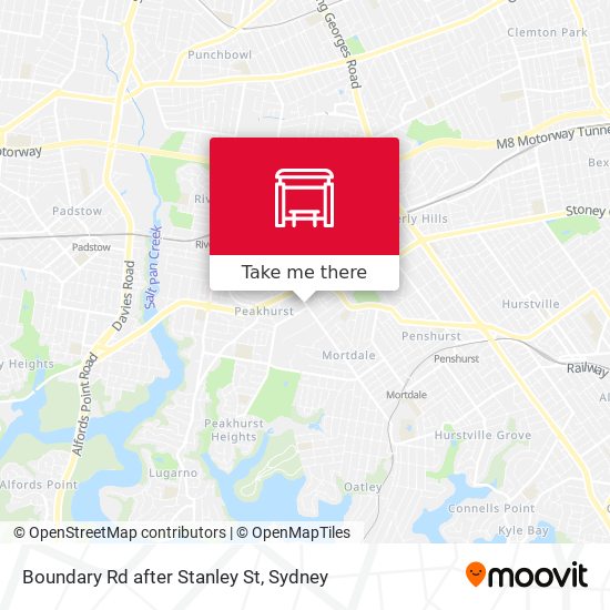 Boundary Rd after Stanley St map
