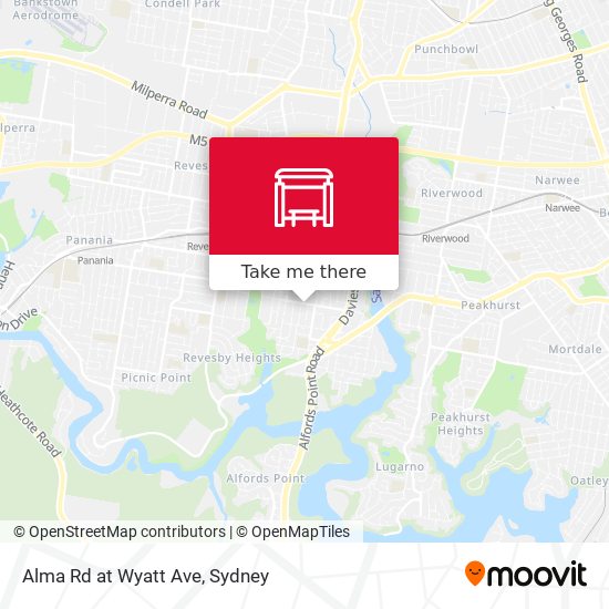 Alma Rd at Wyatt Ave map