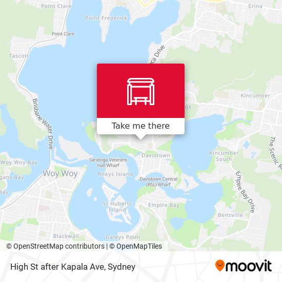 High St after Kapala Ave map