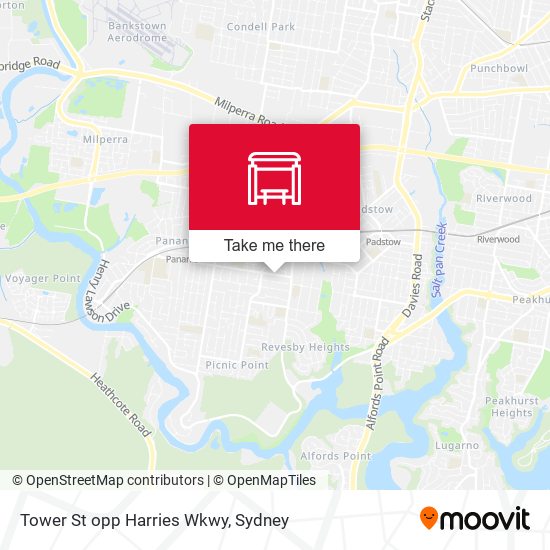 Tower St opp Harries Wkwy map