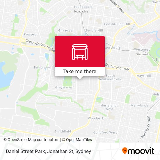 Daniel Street Park, Jonathan St map