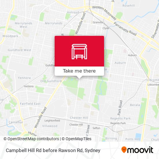 Campbell Hill Rd before Rawson Rd map