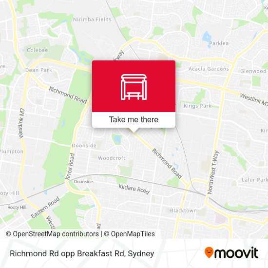 Richmond Rd opp Breakfast Rd map