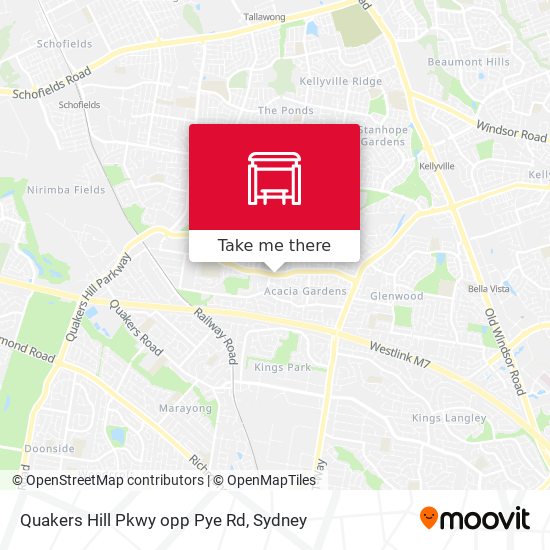 Quakers Hill Pkwy opp Pye Rd map