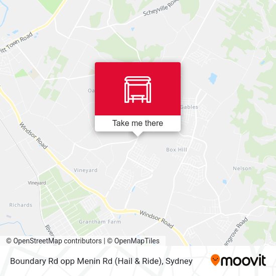 Boundary Rd opp Menin Rd (Hail & Ride) map