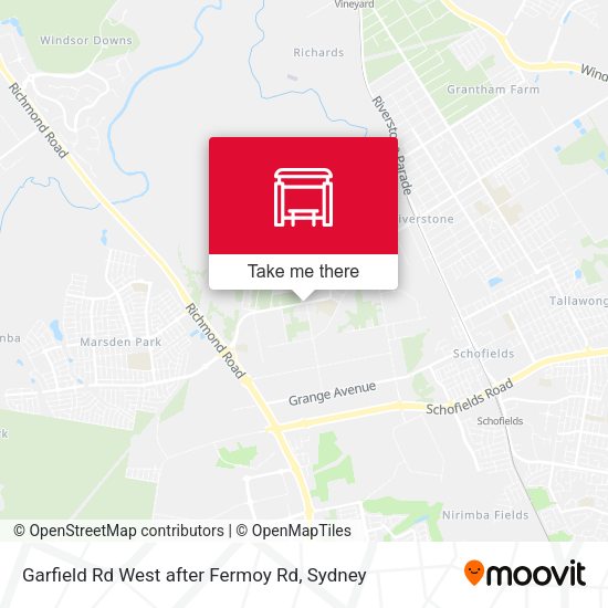 Garfield Rd West after Fermoy Rd map