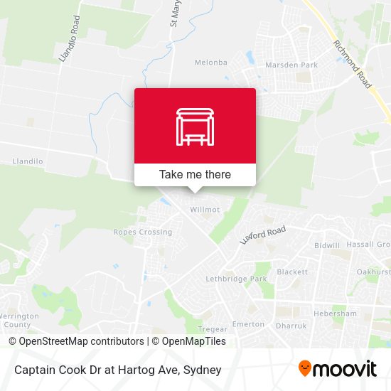 Captain Cook Dr at Hartog Ave map