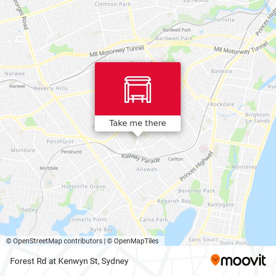 Forest Rd at Kenwyn St map