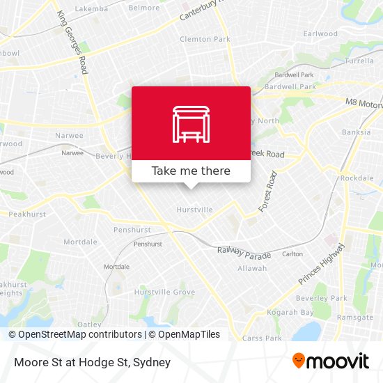 Moore St at Hodge St map