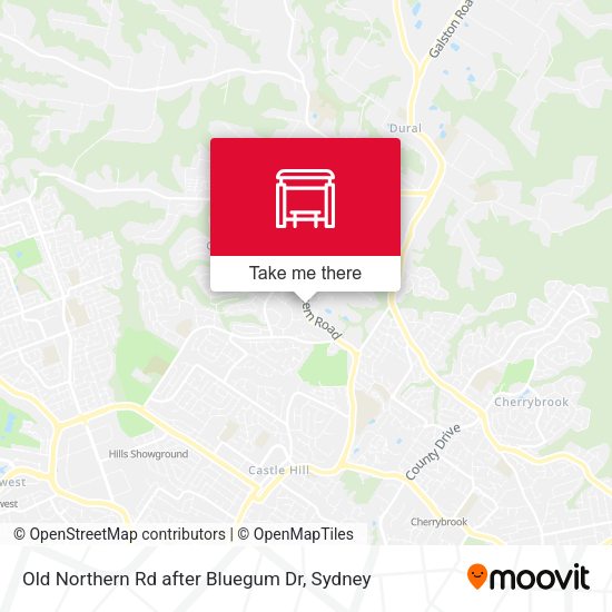 Old Northern Rd after Bluegum Dr map